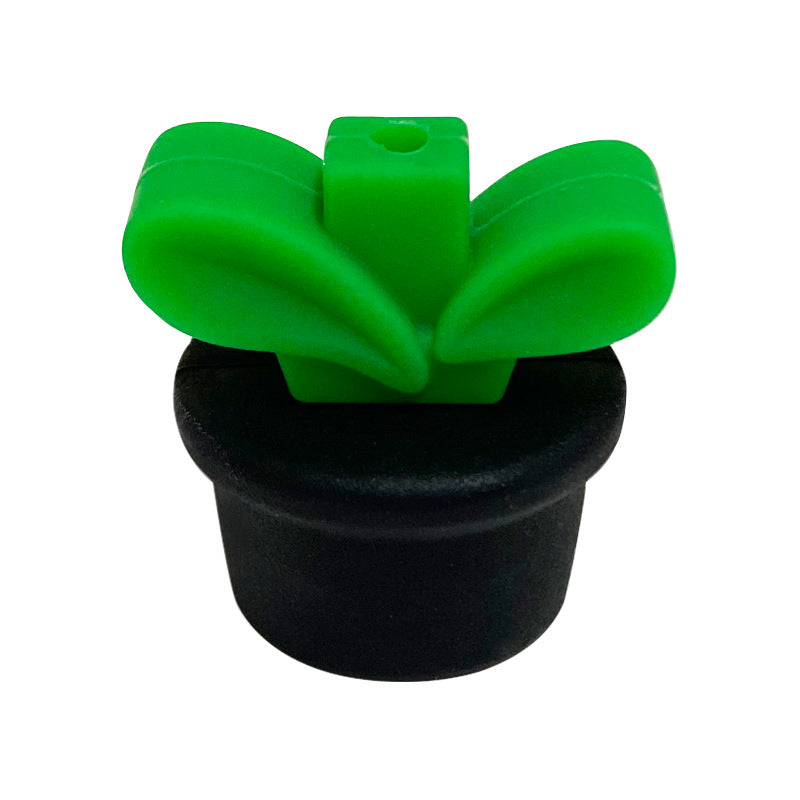 Wholesale Flower Pot Grass Silicone Beads